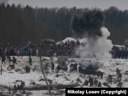 29 января 2017 года. Ленинградская область. Мемориал "Январский гром". Ежегодный военно-исторический фестиваль "В полосе прорыва". Историческая реконструкция, посвящённая операции по снятию блокады Ленинграда