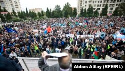 Митинг кандидата в президенты Азербайджана от объединенной оппозиции Джамиля Гасанлы, 5 октября 2013