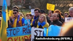 Митинг в Праге в поддержку Украины