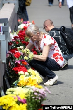 100 дней со дня убийства Бориса Немцова. Большой Москворецкий мост. 7 июня 2015 года