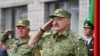 Александр Лукашенко в военной форме